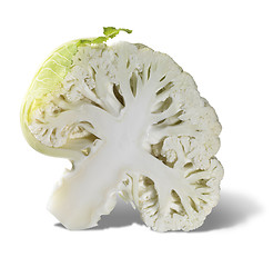 Image showing halved cauliflower