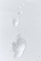 Image showing footmarks in the snow