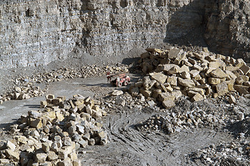 Image showing working machine in a quarry