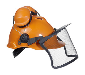 Image showing protective helmet in white back