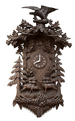 Image showing traditional wooden cuckoo clock