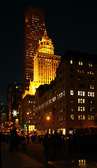 Image showing New York street scenery at night