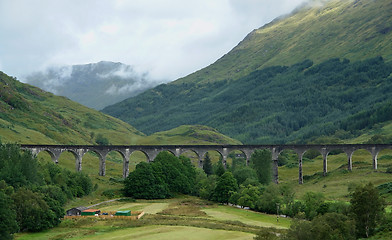 Image showing Glenfinnan Viaduct at summer time