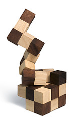 Image showing wooden 3D puzzle