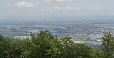 Image showing aerial view around Haut-Koenigsbourg Castle