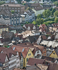 Image showing Wertheim aerial view at summer time