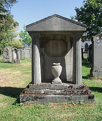 Image showing jewish graveyard at summer time