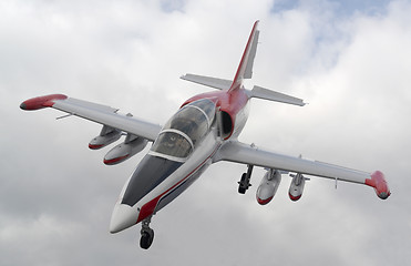 Image showing aircraft in clouded sky