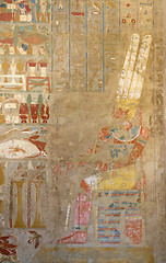 Image showing painting at the Mortuary Temple of Hatshepsut