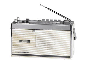 Image showing nostalgic white radio