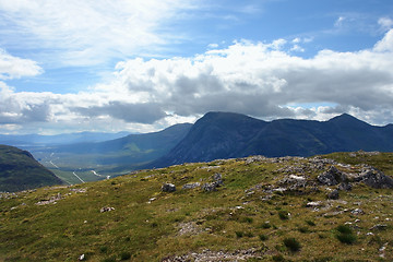 Image showing Buachaille Etive Mor in sunny ambiance