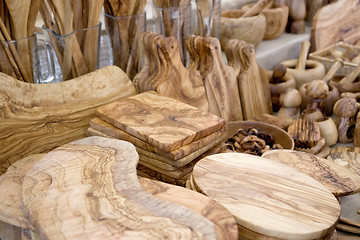 Image showing wooden craft products