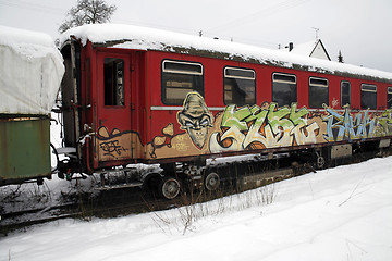 Image showing old railway car