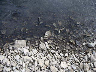 Image showing water and stones riverside