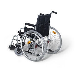 Image showing wheelchair in white back