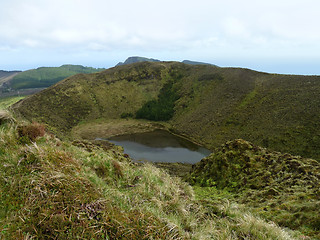 Image showing crater lake at the Azores