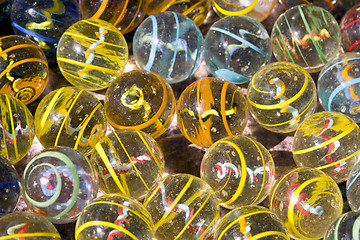 Image showing colorfull glass marbles