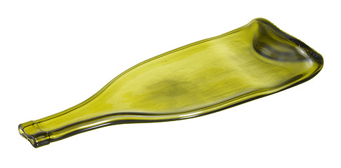 Image showing flat green bottle