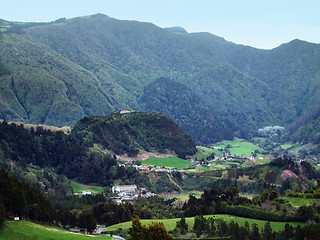 Image showing rocky panoramic view at the Azores