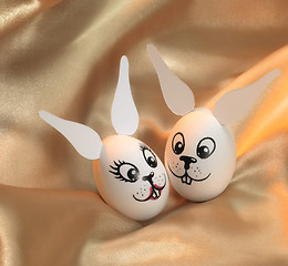 Image showing easter bunny eggs