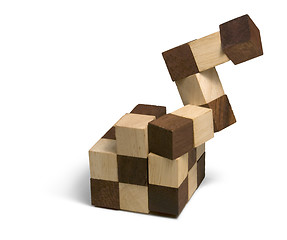 Image showing wooden 3D puzzle