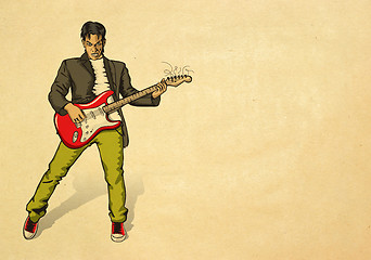 Image showing punk man with the guitar