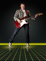 Image showing punk man with the guitar