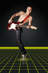 Image showing punk man with the guitar