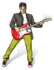 Image showing punk man with the guitar