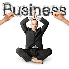 Image showing sketch word business with businessman