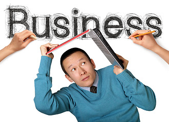 Image showing sketch word business with businessman