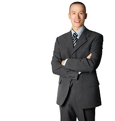 Image showing smiling business man in suit