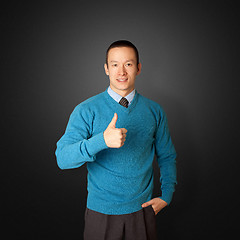 Image showing young businessman in blue