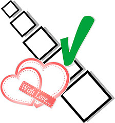 Image showing valentine day or wedding - check list Symbol