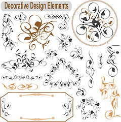 Image showing Vector set calligraphic design elements and page decoration