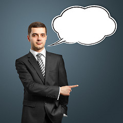 Image showing male in suit with speech bubble