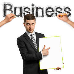 Image showing sketch word business with businessman