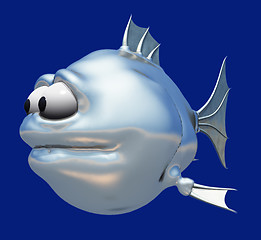 Image showing chrome fish