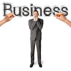 Image showing sketch word business with businessman