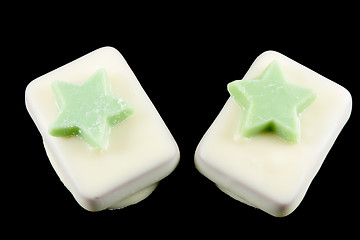 Image showing Two pastries of white chocolate