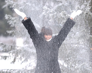 Image showing snowfall