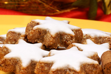 Image showing Cinnamon star cookies, Zimtsterne