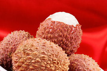 Image showing Litchis (lychee) close-up