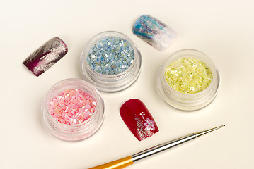 Image showing Nail glitter