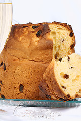 Image showing Panettone and spumante the italian Christmas tradition