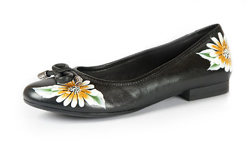 Image showing women shoes with printed flower