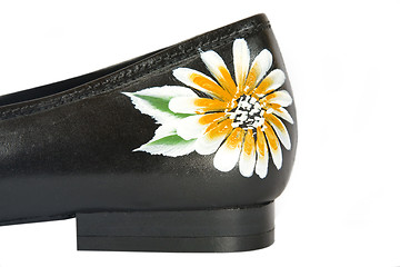 Image showing women shoes with printed flower