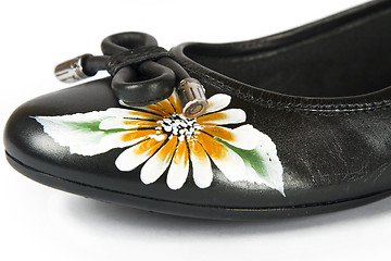 Image showing women shoes with printed flower