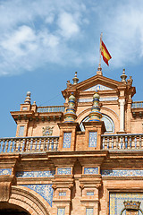 Image showing Palacio Espanol, Plaza de Espana in Seville