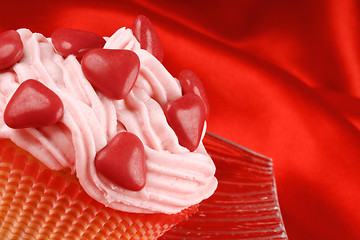 Image showing Fancy Valentine's day cupcake